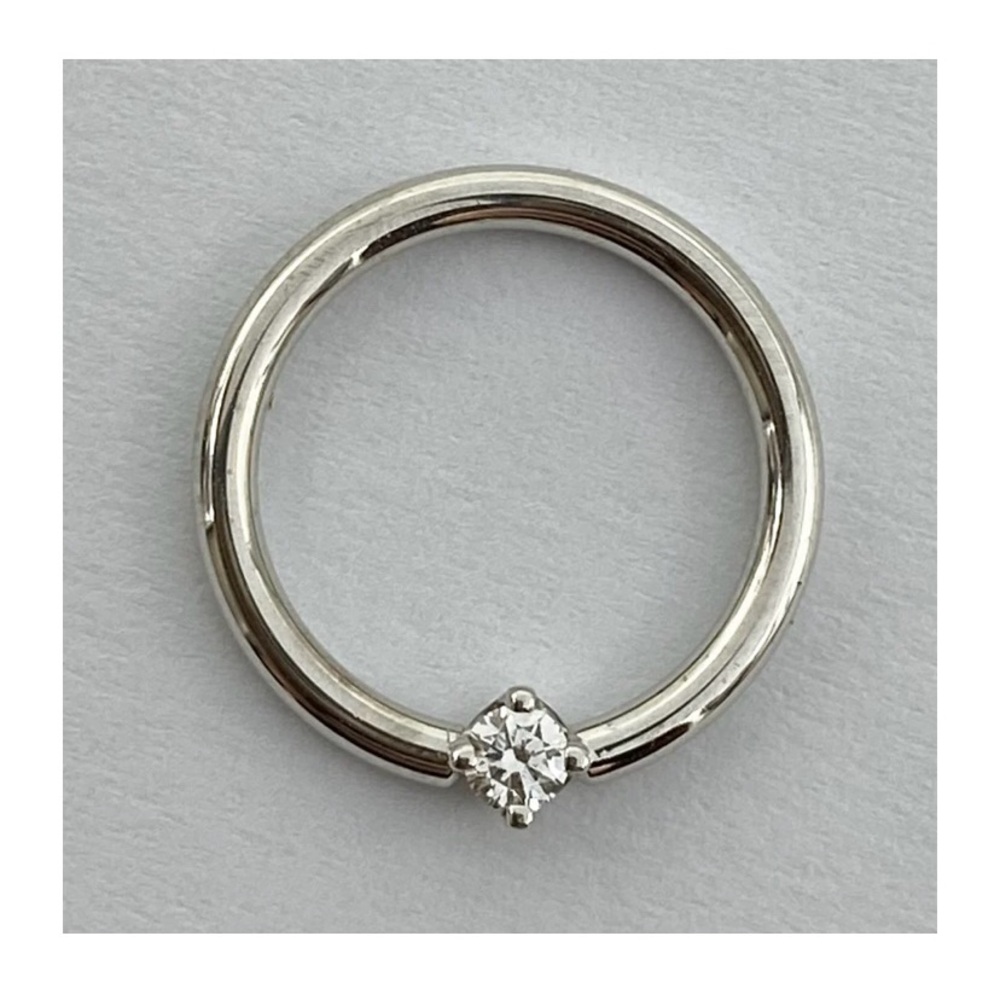 BVLA White Gold and Diamond Cartlidge Ring